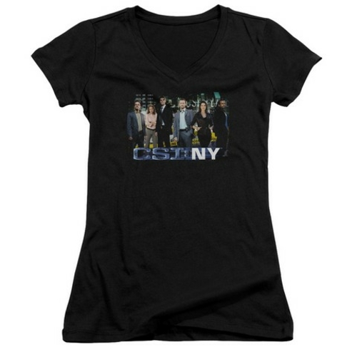 Trevco Csi Ny-Cast - Junior V-Neck Tee - Black, Medium