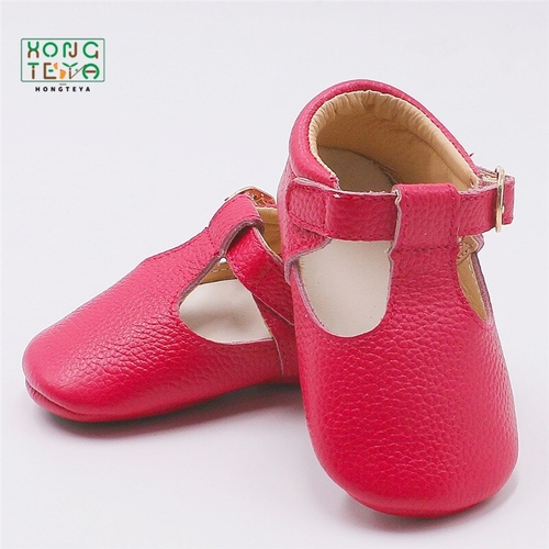 Newborn Toddler Moccasins Rose Genuine Leather