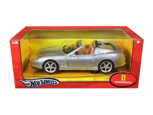 Ferrari Super America Diecast Model Silver 1/18 Diecast Model Car by