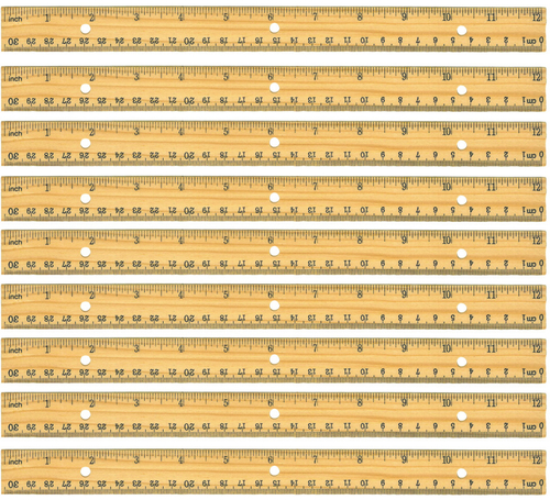 Home Office 12" Wood Ruler