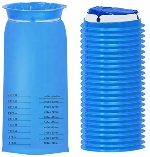 Pack of 25 Urgent Assist Bags 6.5 X 15 Inch Plastic Vomit Bags 1000 mL
