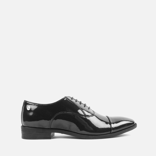 Men Patent Lace-up solid Formal Shoes (Size-7) (Color-BLACK)