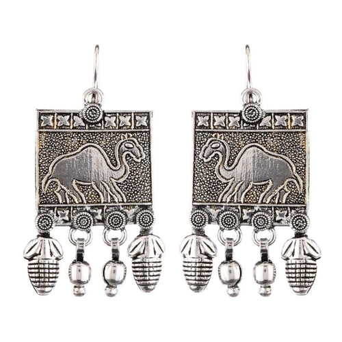 Generic Women's Brass Earrings (Silver, free Size)