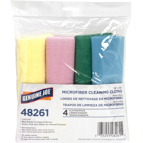 Genuine Joe GJO48261CT Microfiber Cloths 4 - Blue Frost