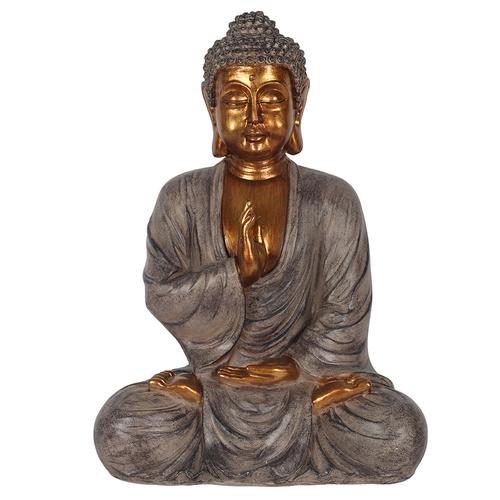 40cm Gold Finish Sitting Buddha Ornament