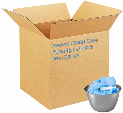 Dukal Pack of 24 Stainless Steel Sponge Bowls 3/8 qt. Metal Cups.