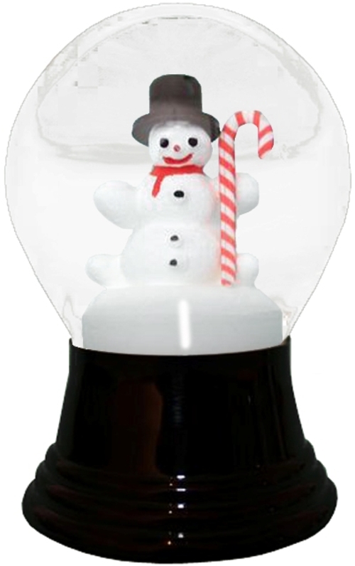 Alexander Taron PR1476 Perzy Snowglobe  Medium Snowman with Canycane