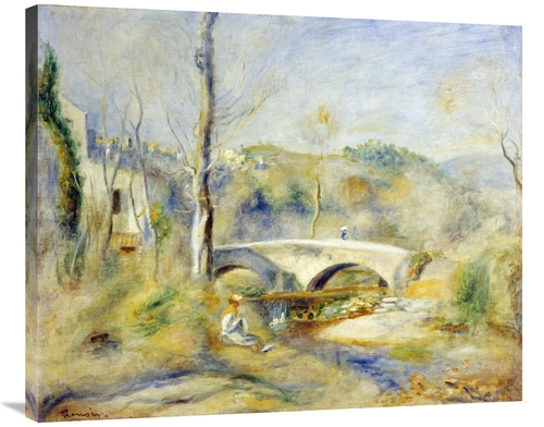 Global Gallery GCS-267126-36-142 36 in. Landscape with Bridge Art Prin