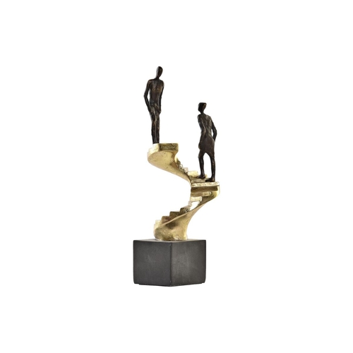 Decorative Figure DKD Home Decor Golden Resin Dark grey Staircase