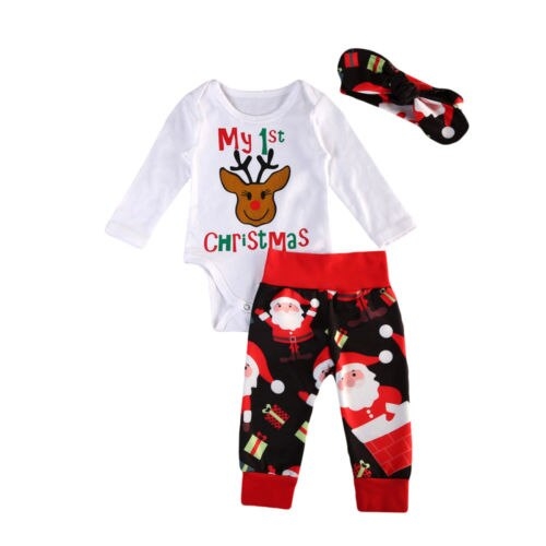 Christmas Newborn Infant Baby Girls Boys Romper