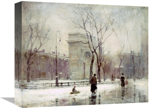 Global Gallery GCS-267875-16-142 16 in. Winter in Washington Square Ar