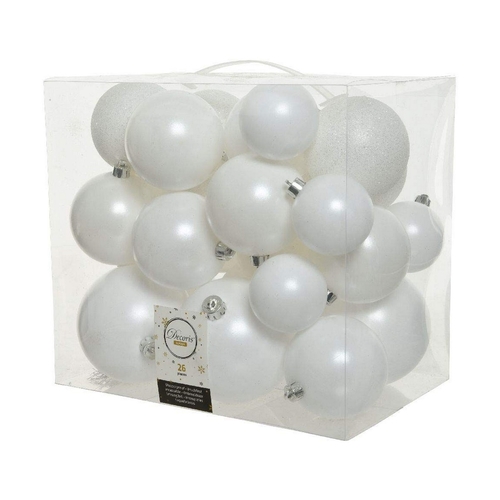 Christmas Baubles Decoris White