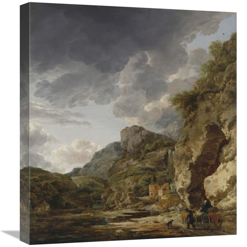 Global Gallery GCS-459988-22-142 22 in. Mountain Landscape with River 