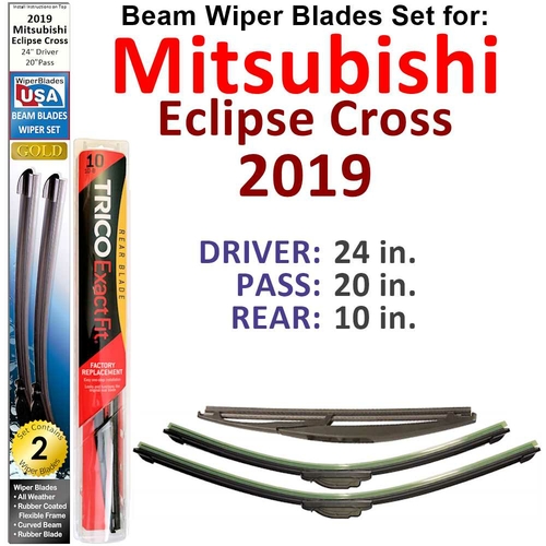 Spocket | Dropship | Beam Wiper Blades for 2019 Mitsubishi Eclipse