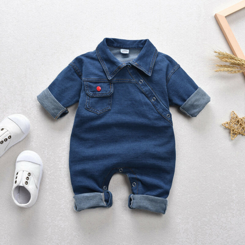 0 4Y Toddler Baby Girl Boys Denim Romper Long