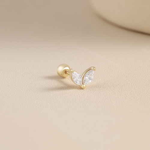 14K (58.5%) SOLID GOLD FANCY PIERCING