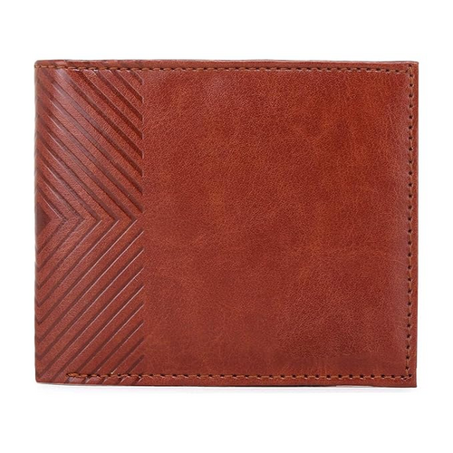 Brown Solid Leather Wallet