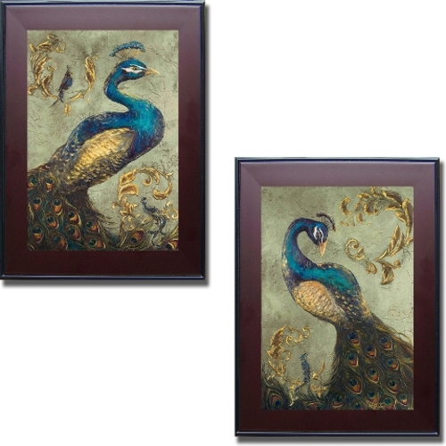 Artistic Home Gallery 810520M Peacock On Sage I And Ii By Tiffany Haki