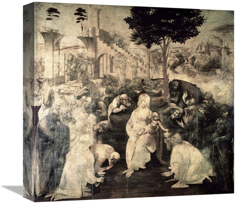 16 in. The Adoration of the Magi - underpainting Art Print - Leonardo 