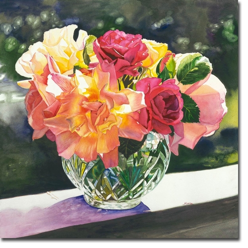Artistic Home Gallery 30305843TG Rose Bowl by Judy Koenig Premium Gall