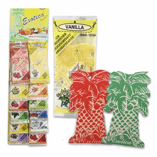 Palm Tree Air Freshener 60-Card Display - Assorted