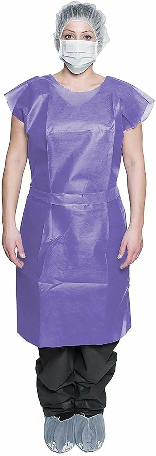 Disposable Robes 40" Long. Pack of 10 Adult 50 GSM Spunbond