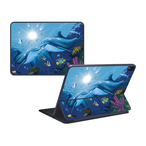 MightySkins APIPSK1218-Kissing Dolphins Skin for Apple iPad Pro Smart 