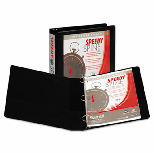 Samsill 18150C Speedy Spine Round Ring View Binder  11 x 8.5  1.5 in. 