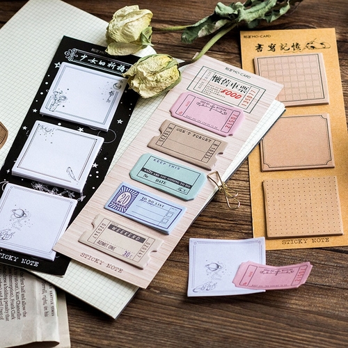 1PC Colorful Retro Ticket Sticker Bookmark