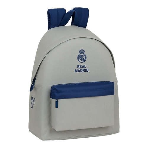 School Bag Real Madrid C.F. Stone Grey Navy Blue (33 x 42 x 15 cm)