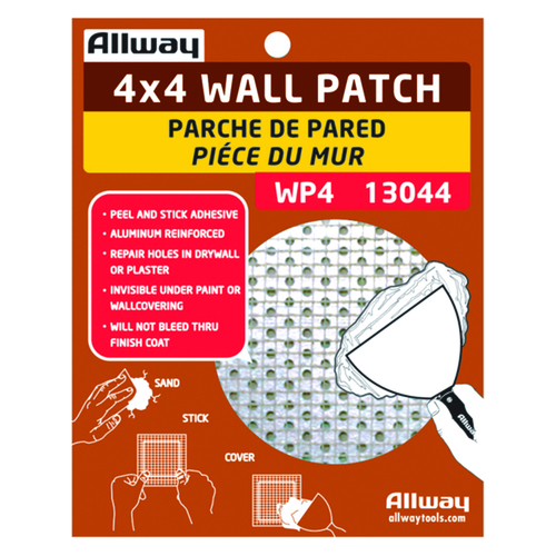 Allway 1666510 4 x 4 in. Fiberglass White Self Adhesive Drywall Mesh P