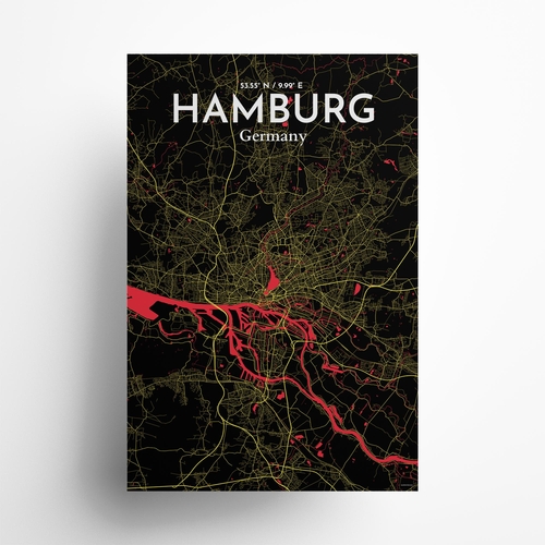 Hamburg City Map Poster