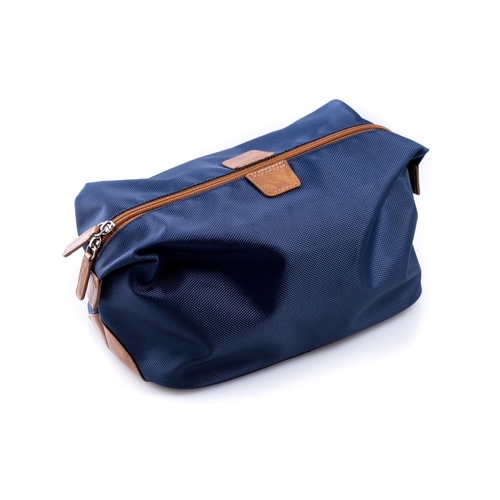Bey-Berk International BB204U Blue Ballistic Nylon Travel Dopp Kit wit