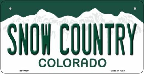 Smart Blonde BP-9950 Snow Country Colorado Novelty Metal Bicycle Plate