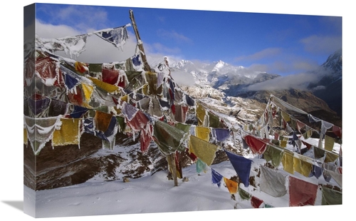Global Gallery GCS-453470-1624-142 16 x 24 in. Iced Up Prayer Flags