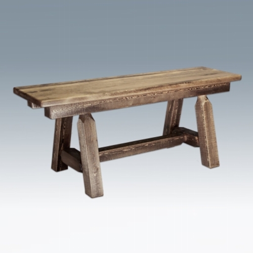 Montana Woodworks MWHCPSB4SL Homestead Plank Style Bench