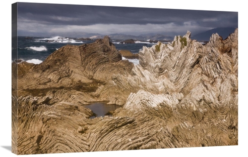 Global Gallery GCS-397771-2436-142 24 x 36 in. Folded Limestone Layers