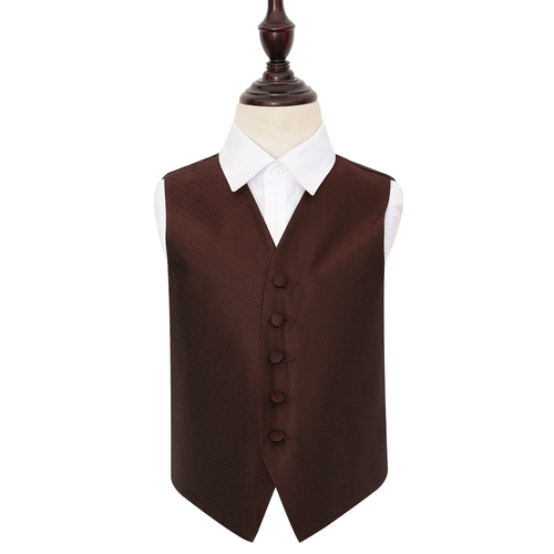 Greek Key Waistcoat - Boys - Burgundy, 24'