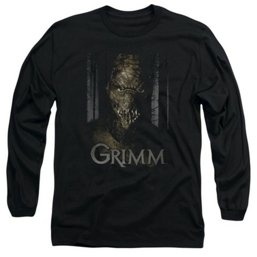 Trevco Grimm-Chompers Long Sleeve Adult 18-1 Tee, Black - Medium