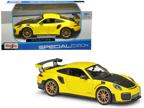 Porsche 911 GT2 RS Yellow with Carbon Hood and Gold Wheels \Special