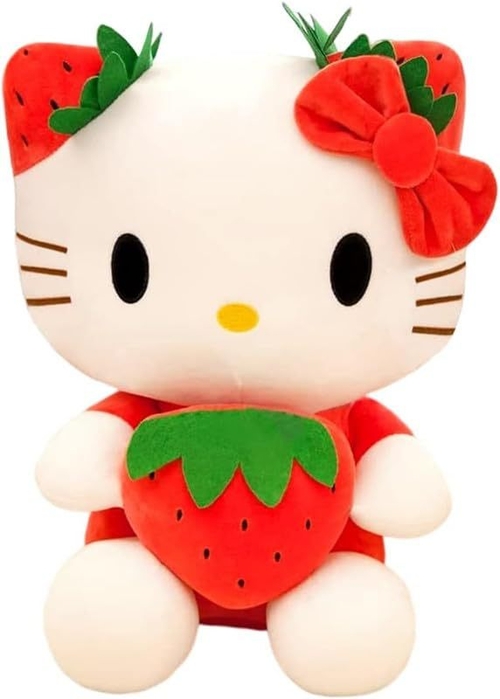 Hello Kitty Strawberry Cat Doll for Daughter Stuff Soft Toys Figure,