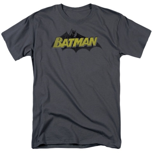 Trevco Batman-Classic Comic Logo - Short Sleeve Adult 18-1 Tee - Charc