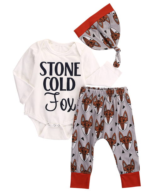 3 Pcs Newborn Baby Kids Girl Boy Outfit Set Infant