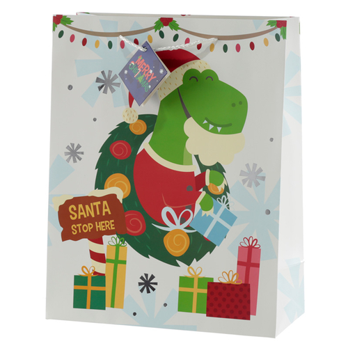 Dinosaur Large Christmas Gift Bag