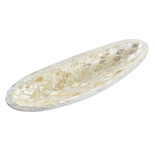 Centerpiece DKD Home Decor 50 x 16 x 8 cm Mosaic Natural White Light