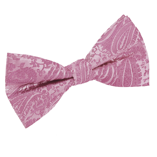 Paisley Pre-Tied Bow Tie - Baby Pink