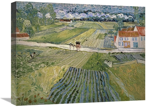 Global Gallery GCS-281277-22-142 22 in. Landscape with Carriage & Trai