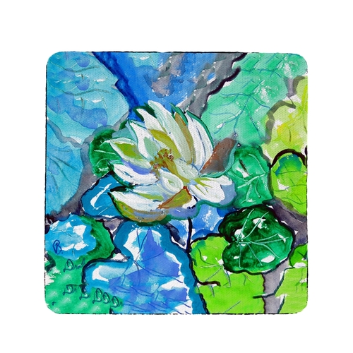 Betsy Drake CT841 White Lily Flower Coaster - Set of 4