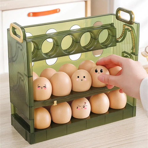 Egg Storage Box Automatic rolling egg box multi-layer Rack Holder for