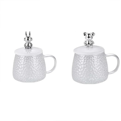 Teddy Lid Textured Mug PACK OF 2